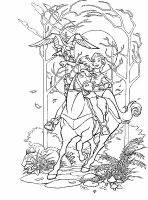 A coloring page of quest for camelot